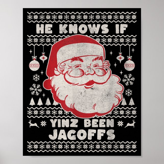 Póster Navidad divertida de Pittsburgh (Frente)