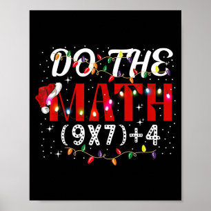 Póster Navidad Divertida Haz El Meme De Matemáticas (9x7)
