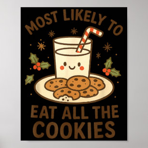 Póster Navidad Divertida - Más Probable Que Se Coma Todas