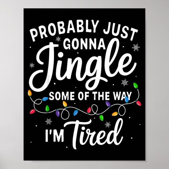 Póster Navidad Divertida Probablemente Suene Un Poco De L (Frente)
