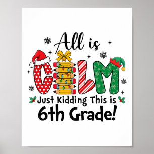 Póster Navidad Divertida Todo Está Tranquilo Es Broma Est