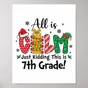 Póster Navidad Divertida Todo Está Tranquilo Es Broma Est