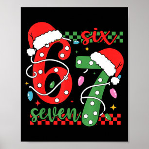 Póster Navidad Divertido Seis Siete 6 7 Meme Gen Alfa Arg