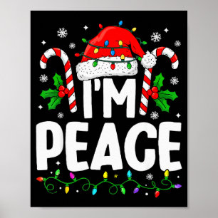 Póster Navidad Divertido Vengo En Paz Pareja Combinación