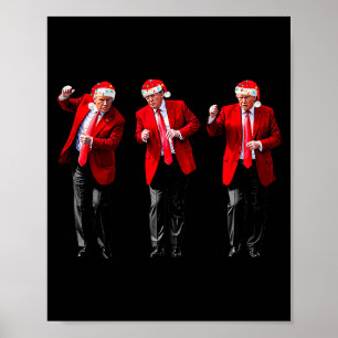 Póster Navidad Donald Trump Presidente 2024 Bailando Dive