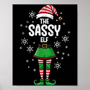 Póster Navidad El Duende Divertido Xmas Pareo Mujeres Niñ