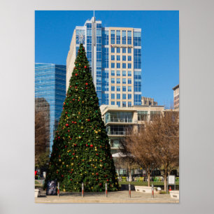 Póster Navidad en el centro de Dallas