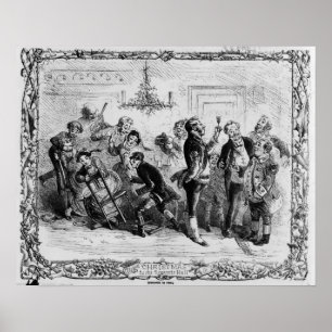 Póster Navidad en el Pasillo del criado