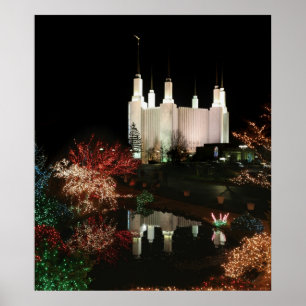 Póster Navidad en el templo del Washington DC