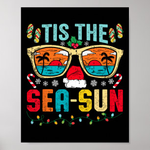 Póster Navidad En Julio Es El Sol Del Mar Santa Playa Ver
