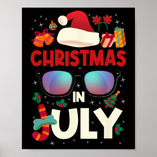 Póster Navidad En Julio Feliz Navidad Verano Divertido Sa
