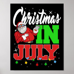 Póster Navidad En Julio Feliz Navidad Verano Divertido Sa