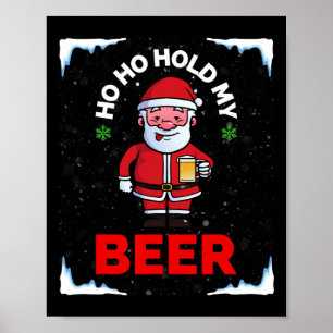 Póster Navidad En Julio Ho Ho Agarra Mi Cerveza Santa Ver