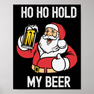 Póster Navidad En Julio Ho Ho Agarra Mi Cerveza Santa Ver