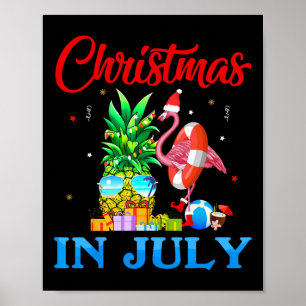 Póster Navidad En Julio Piña Arbol De Navidad Flamenco Sa
