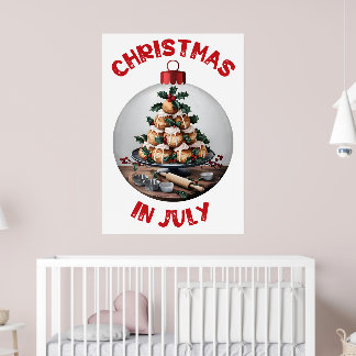 Póster Navidad en Julio, Profiteroles con Adornos V2