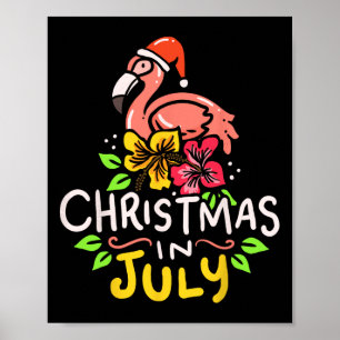 Póster Navidad En Julio Santa Claus Surf