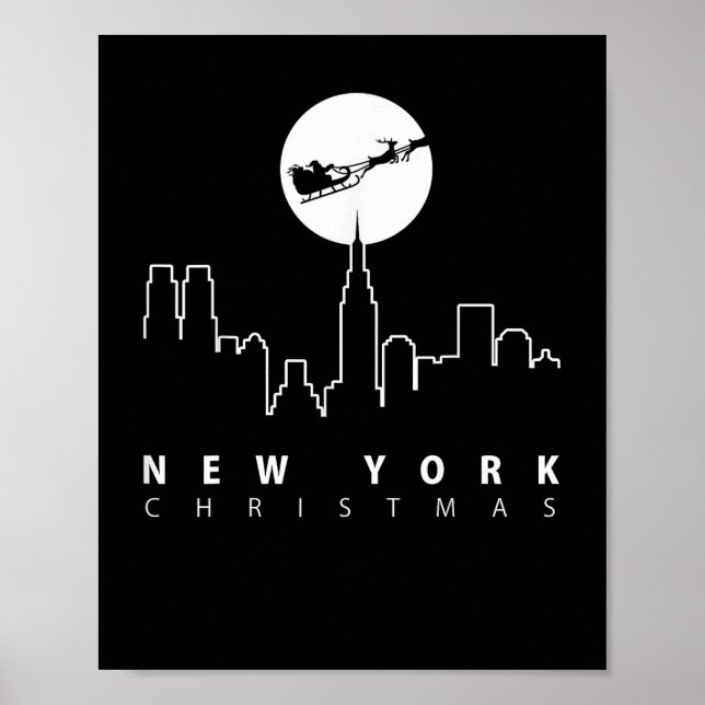 Póster Navidad en la ciudad de Nueva York (Frente)