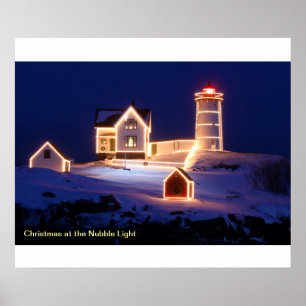 Póster Navidad en la luz de la protuberancia pequeña