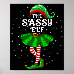 Póster Navidad Familia Pareo Mujeres Niñas Mamá El Sy Elf