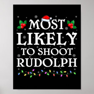 Póster Navidad Familiar Muy Probable De Dispararle A Rudo
