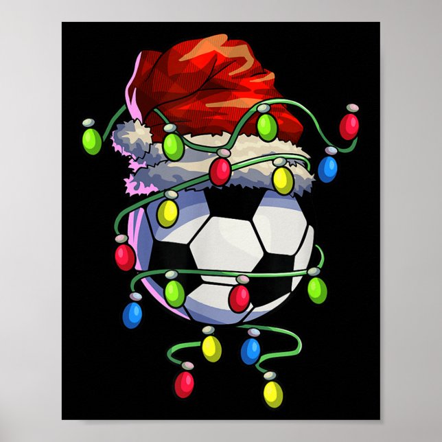 Póster Navidad Fútbol Navidad Árbol de luces Fútbol (Frente)