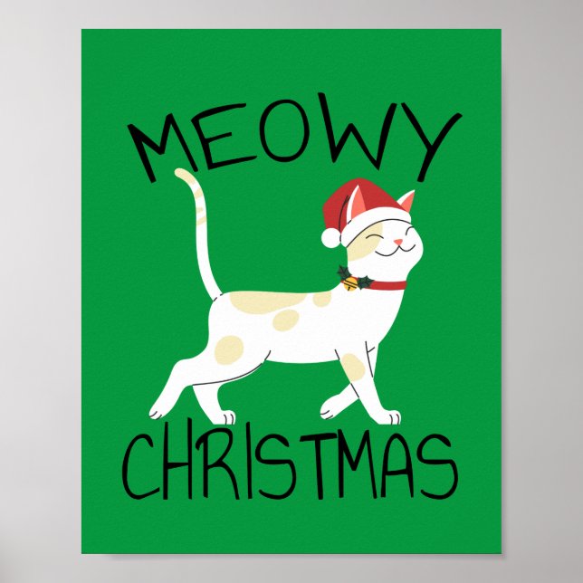 Póster Navidad Gatuna - Navidad Divertida (Frente)