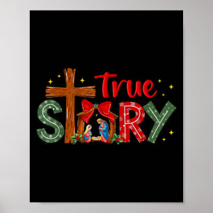 Póster Navidad Jesús Cruz Religioso Cristiano Xmas Tregua