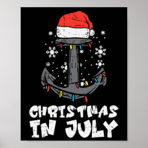 Póster Navidad Julio Ancla Xmas Playa Verano Hombres Chic