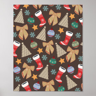 Póster Navidad Marrón Bonita