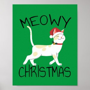 Póster Navidad Meowy - Navidad Divertida