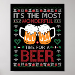Póster Navidad: Momento maravilloso para una cerveza Navi