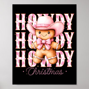 Póster Navidad Nk Pan De Jengibre Vaquero Vaquera Howdy O
