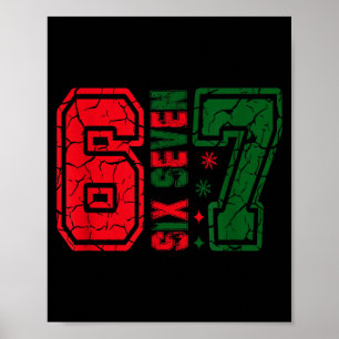 Póster Navidad Número Seis Siete Memorable Divertido Retr