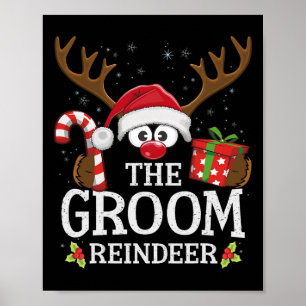 Póster Navidad Pareo del Novio Reno Familia