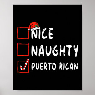 Póster Navidad Puertorriqueña Bonita Traviesa Puerto Rico