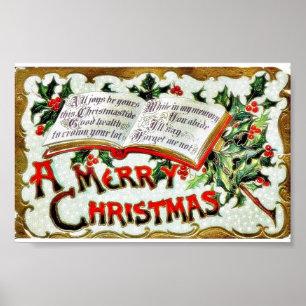 Póster Navidad que saluda con palabras de la biblia