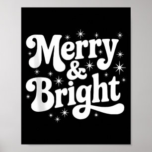 Póster Navidad Retro Alegre y Brillante Groovy Fiesta