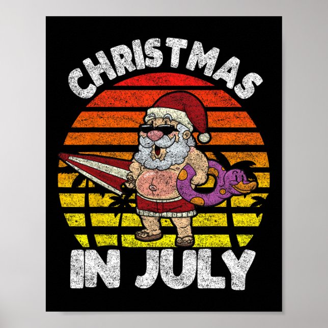 Póster Navidad Retro en Julio (Frente)