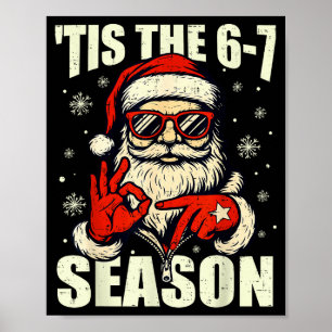Póster Navidad Santa Es La Temporada 67 Meme Número Seis