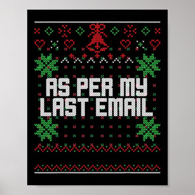 Póster Navidad Según Mi Último Correo Electrónico Sarcást (Frente)