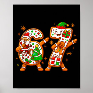 Póster Navidad Seis Siete Dabbing Cool Meme 67 Navidad Da
