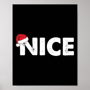 Póster Navidad traviesa o agradable coincidente