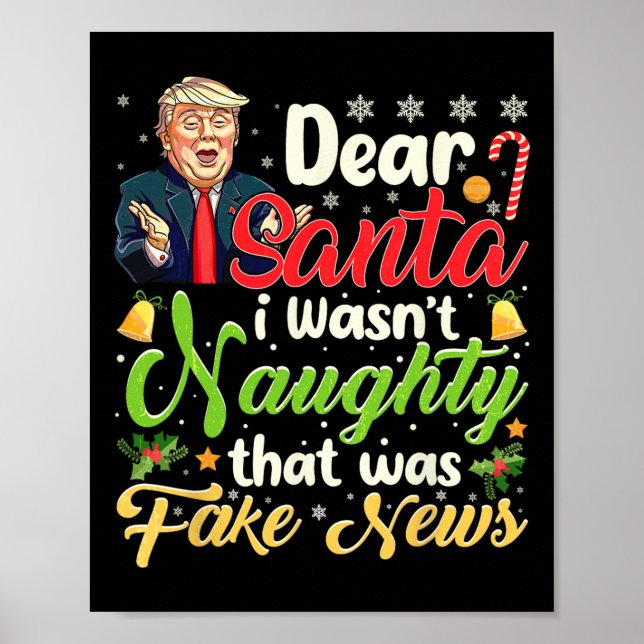 Póster Navidad Trump - No fui travieso (Frente)