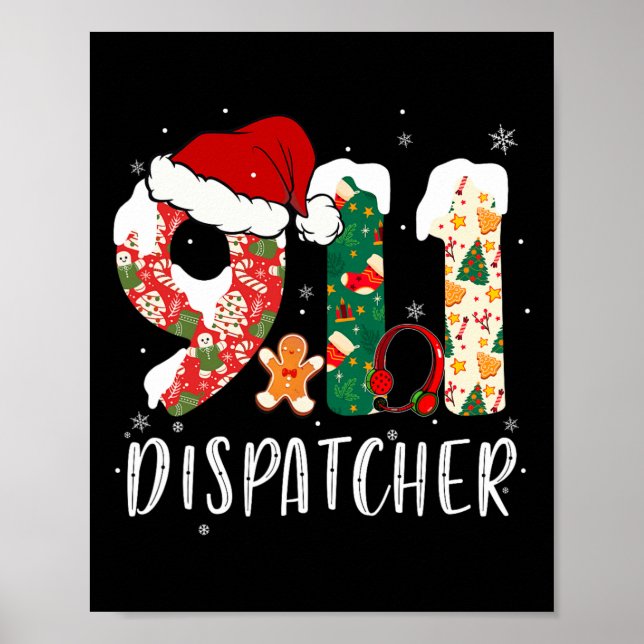 Póster Navidades 911 Dispatcher (Frente)
