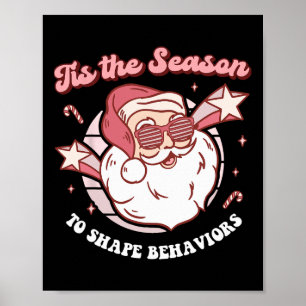 Póster Navidades Aba Comportamiento Therapy Retro Técnico