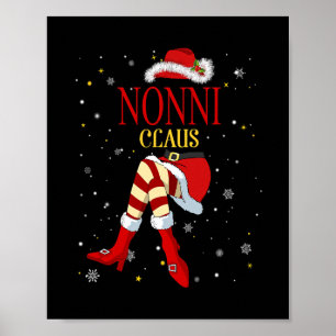Póster Navidades Abuela Claus - Mujeres Nonni Claus Red H