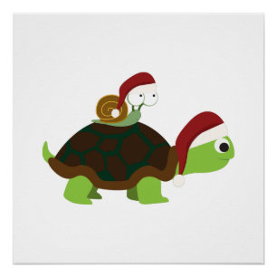 Póster Navidades acechan a una tortuga