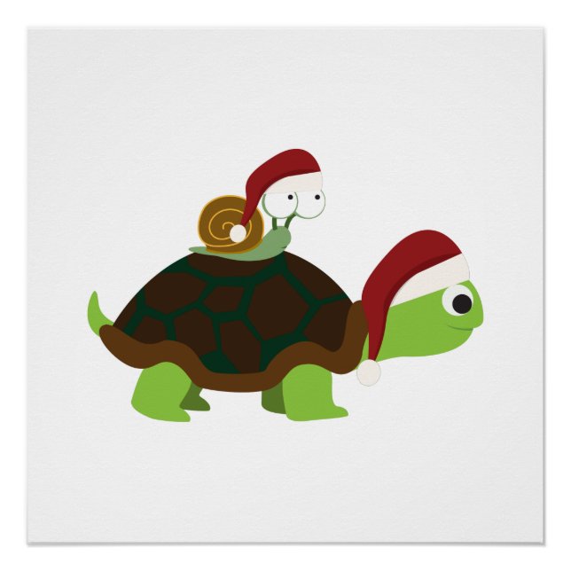 Póster Navidades acechan a una tortuga (Anverso)