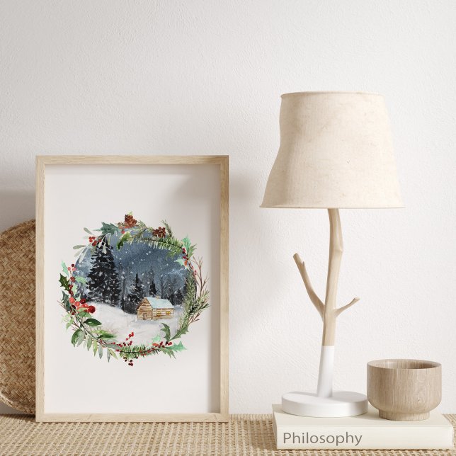 Póster Navidades acuarelas de la selva de invierno (Subido por el creador)